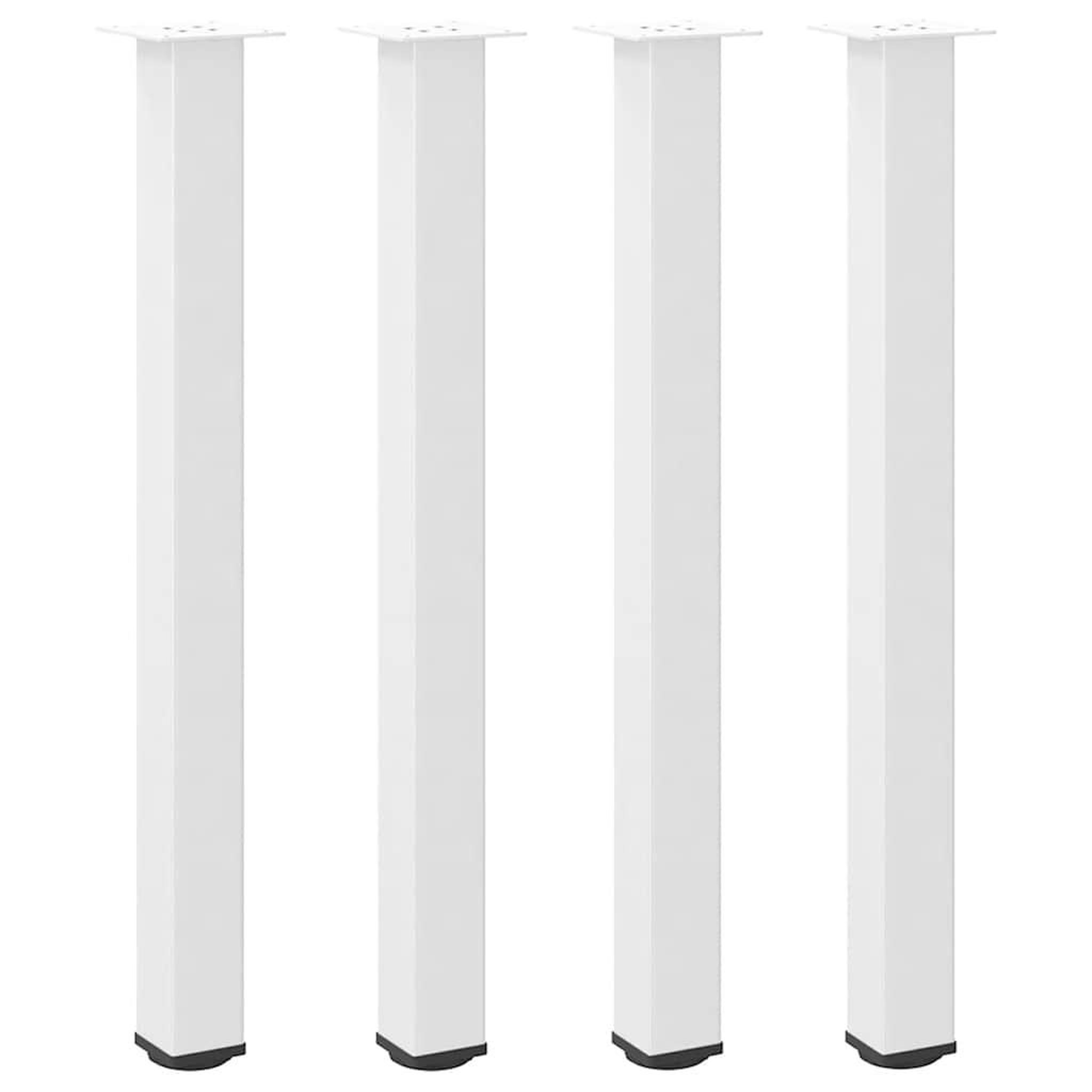 Voir la diapositive 2 : VIDAXL Pieds de table basse 4 pcs blanc 90-92 cm acier