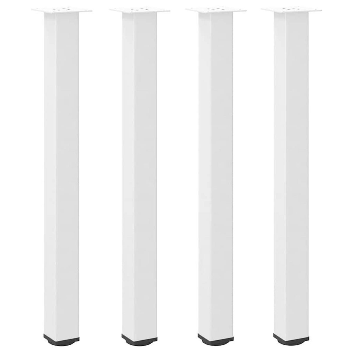VIDAXL Pieds de table basse 4 pcs blanc 90-92 cm acier