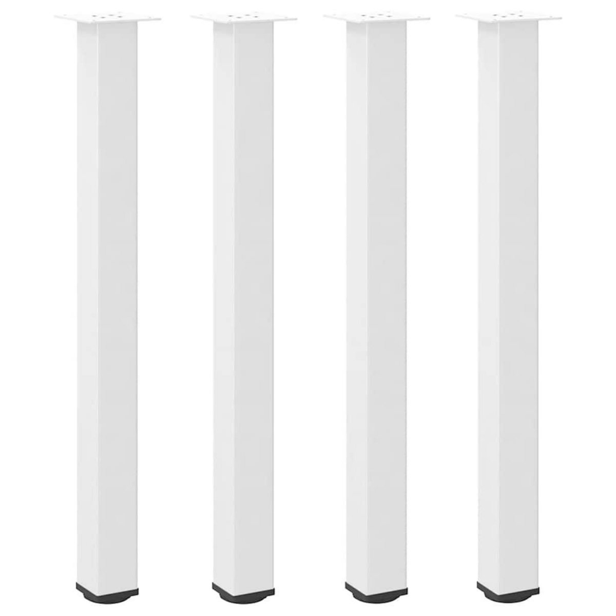 VIDAXL Pieds de table basse 4 pcs blanc 90-92 cm acier