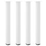 Voir la diapositive 2 : VIDAXL Pieds de table basse 4 pcs blanc 90-92 cm acier