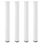 Voir la diapositive 2 : VIDAXL Pieds de table basse 4 pcs blanc 90-92 cm acier