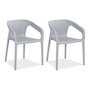 Voir la diapositive 1 : HomeStyle4U Lot de 2 chaises jardin en gris