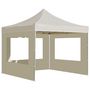 Voir la diapositive 2 : VIDAXL Tente de reception pliable avec parois Aluminium 3 x 3 m Creme