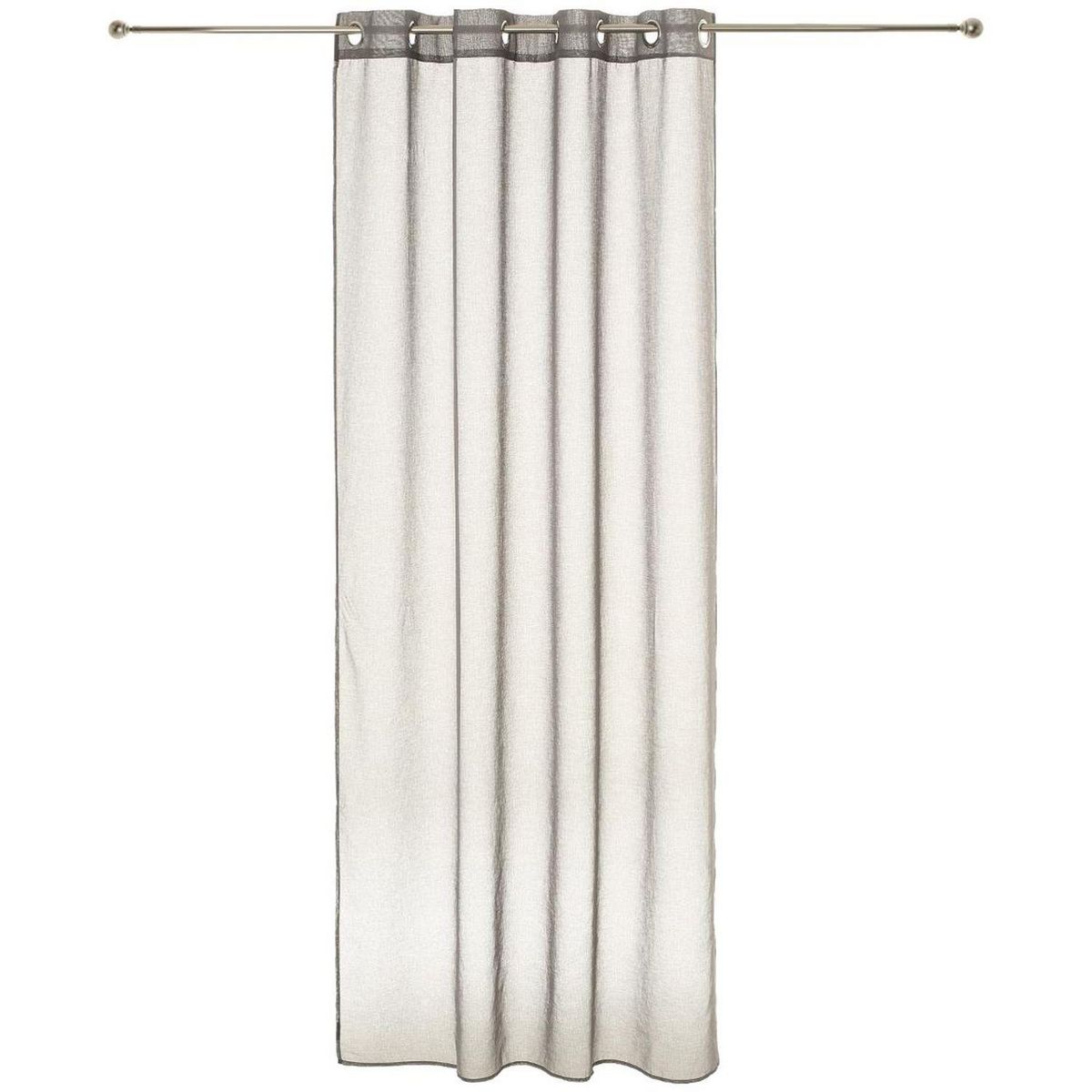 ATMOSPHERA Rideau voilage uni à oeillets métal en polyester 140x240cm ETAMINE 