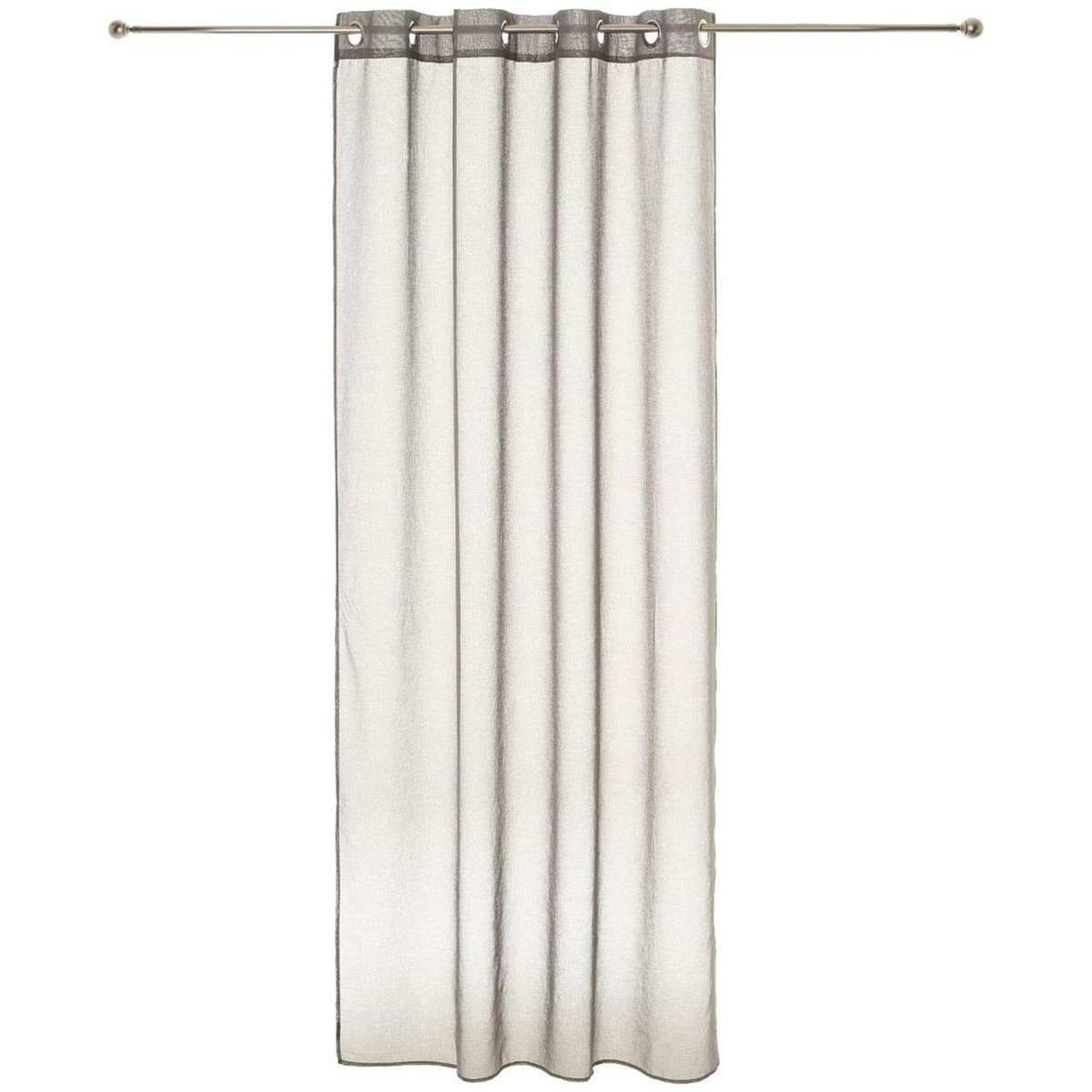 ATMOSPHERA Rideau voilage uni à oeillets métal en polyester 140x240cm ETAMINE 