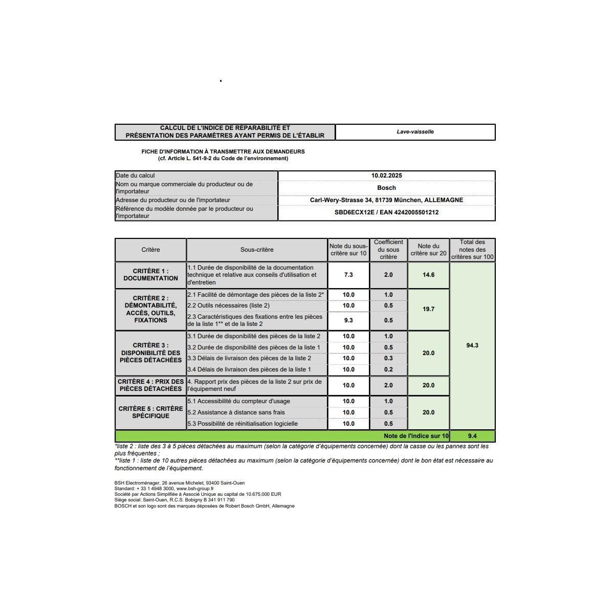 BOSCH Lave-vaisselle 60cm 14 couverts 42db tout intégrable - SBD6ECX12E