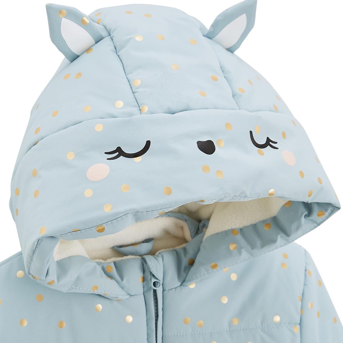 Petit Béguin Doudoune bébé intérieur polaire avec capuche Alma