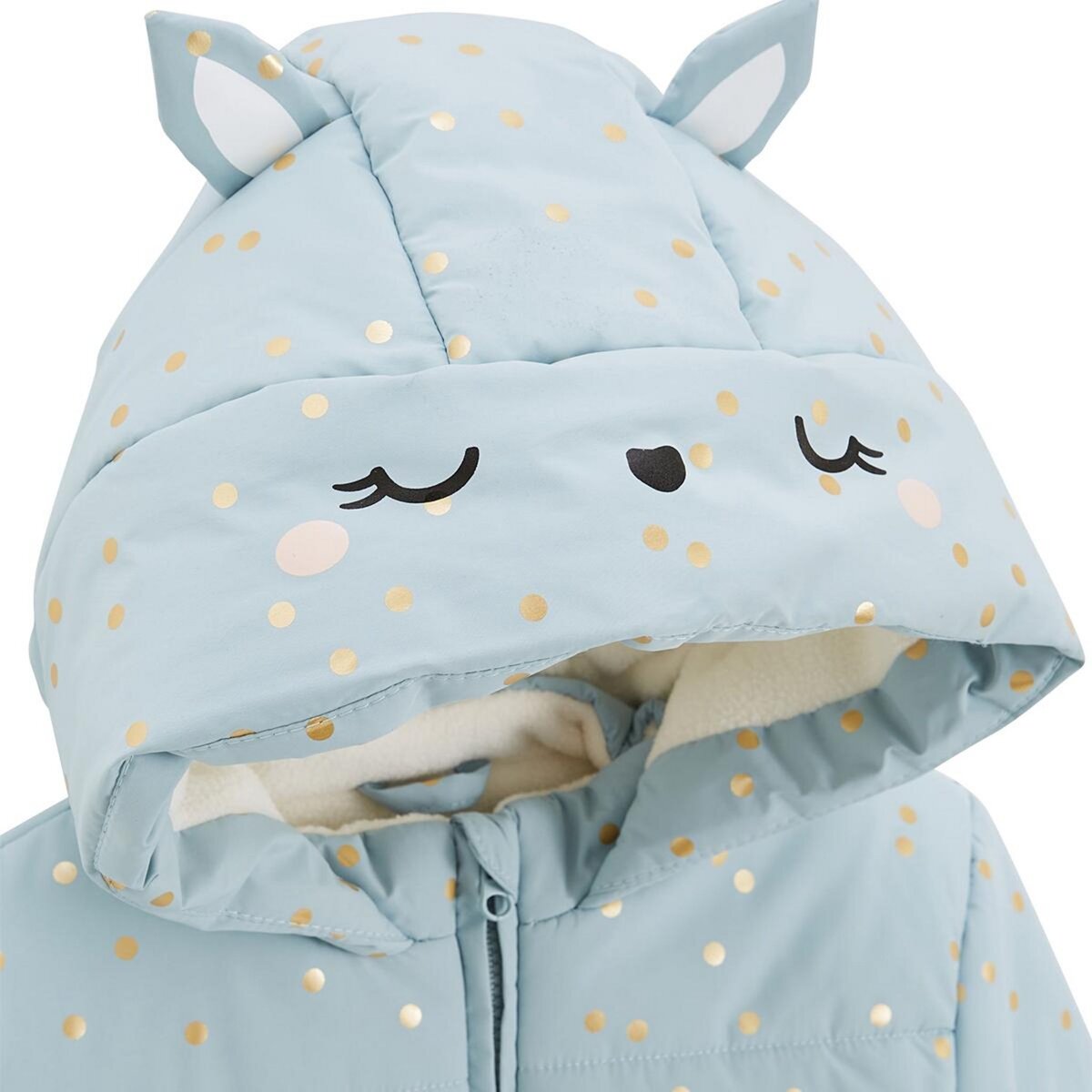 Petit Béguin Doudoune bébé intérieur polaire avec capuche Alma