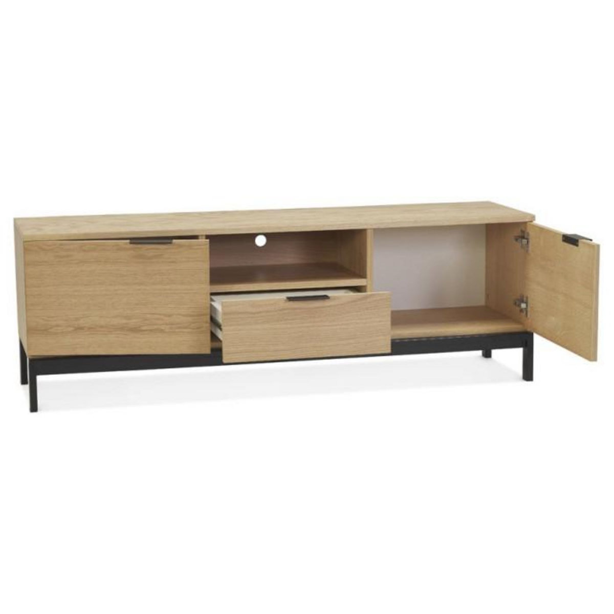 Paris Prix Meuble TV 2 Portes & 1 Tiroir  Kibo  150cm Naturel