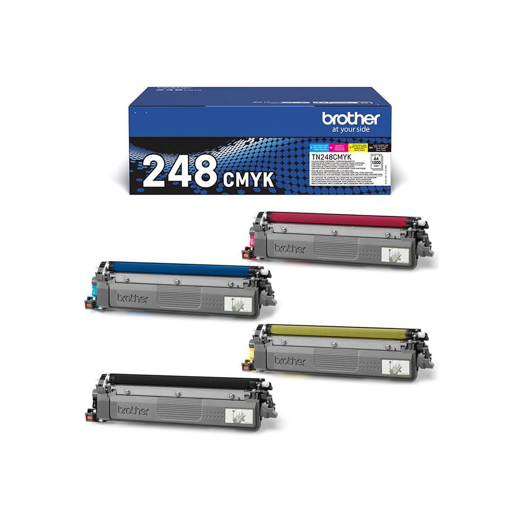 Voir la diapositive 2 : Brother Toner pack 4 coul tn248 c/m/y/bk