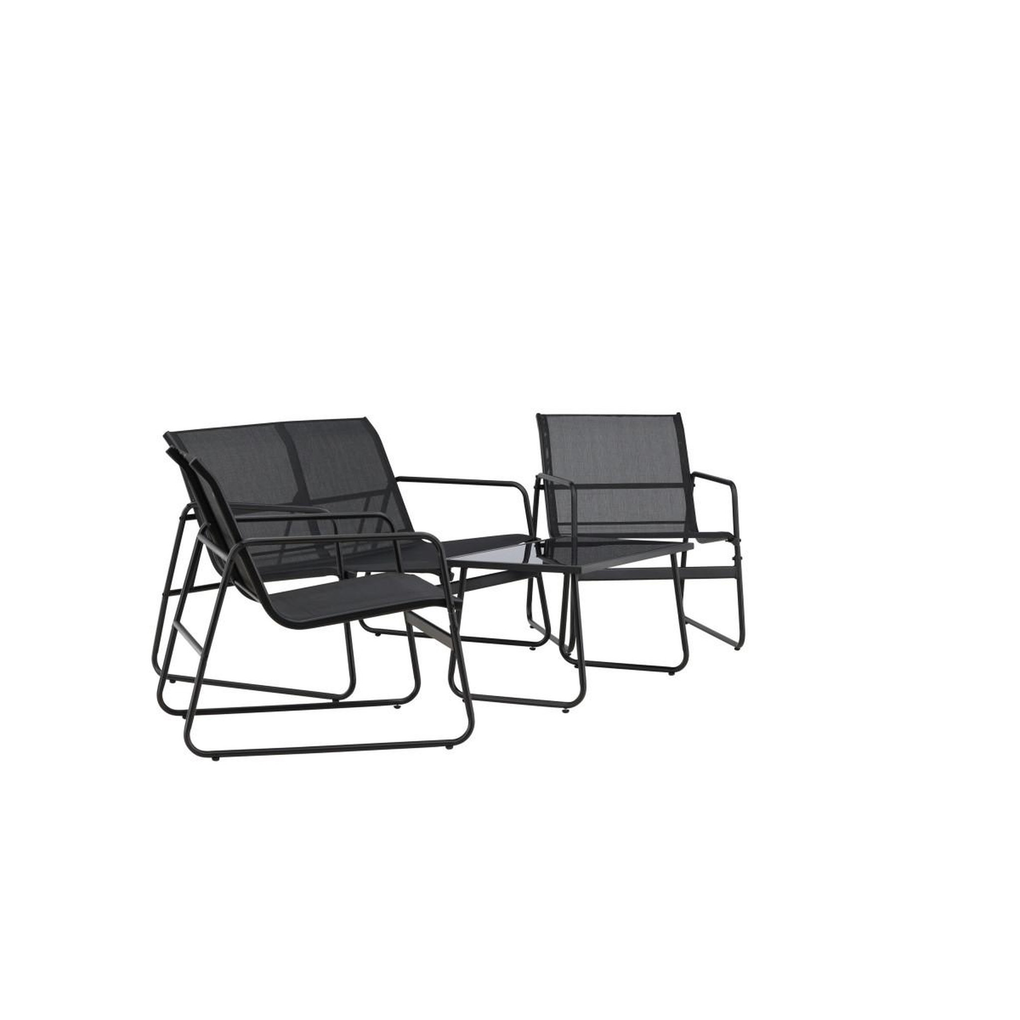 Voir la diapositive 3 : Paris Prix Salon de jardin 4 places  scopello  110cm noir