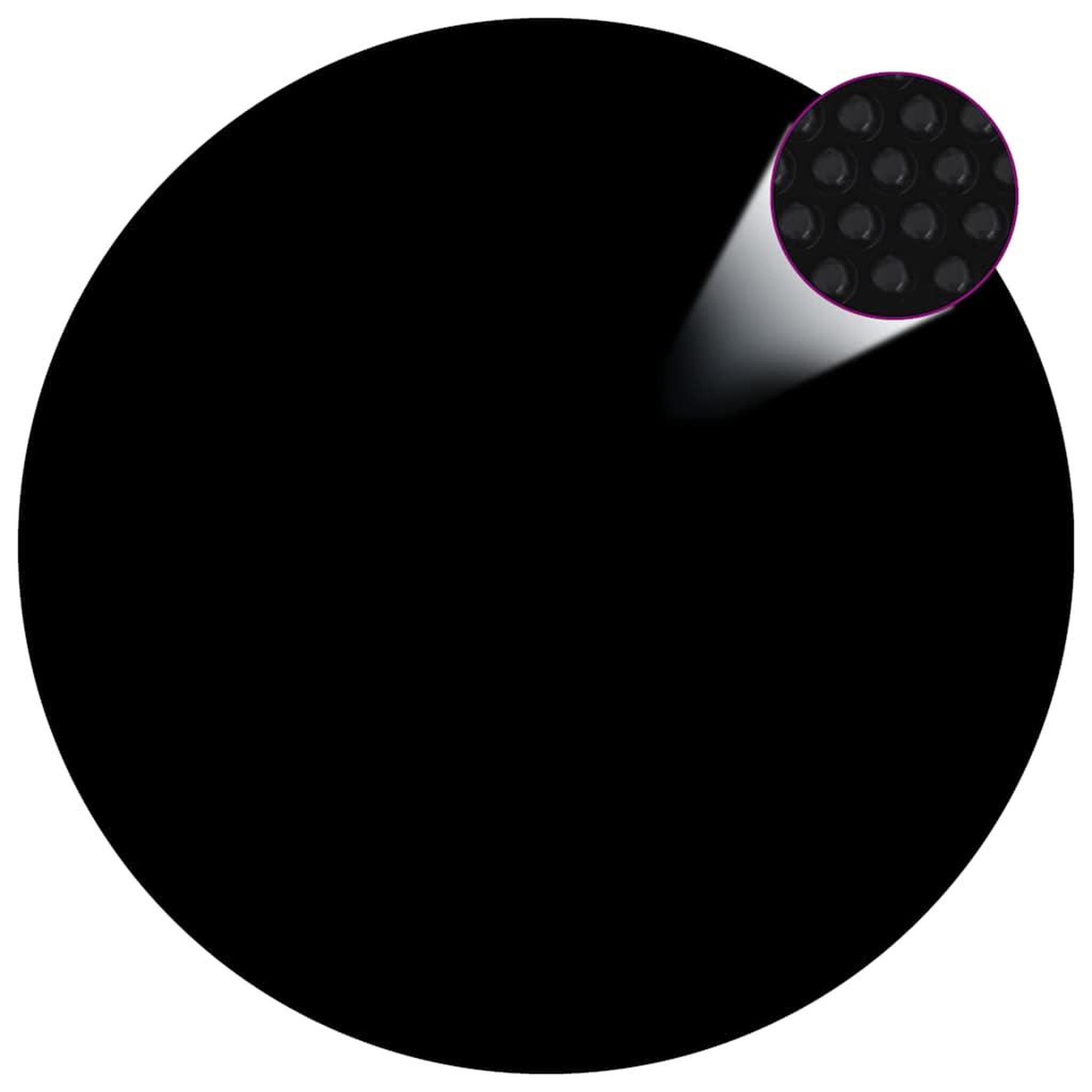 Voir la diapositive 2 : VIDAXL Film solaire de piscine flottant PE 250 cm Noir et bleu