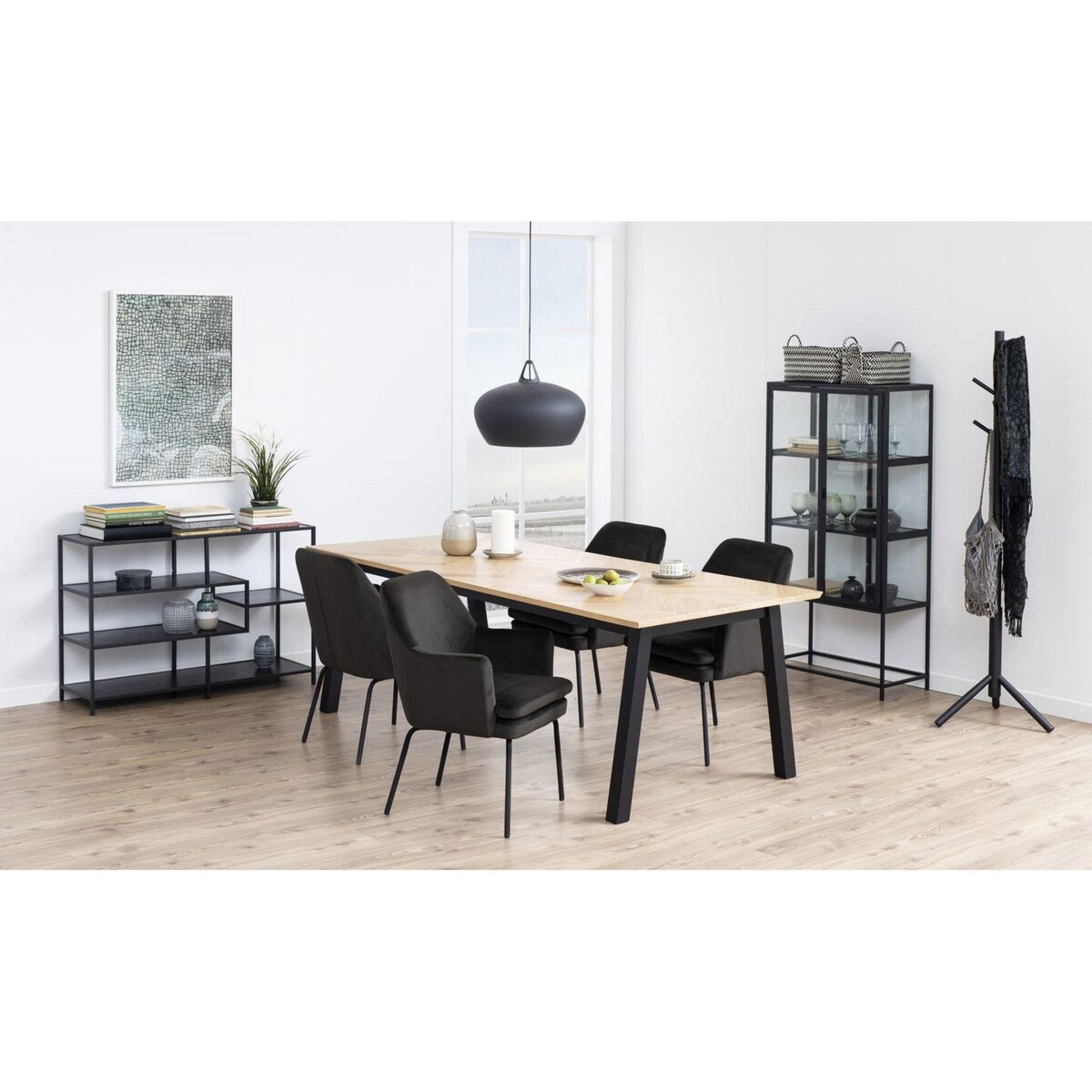 TOILINUX Porte manteau Briman à 7 accroches en bois d'Hévéa