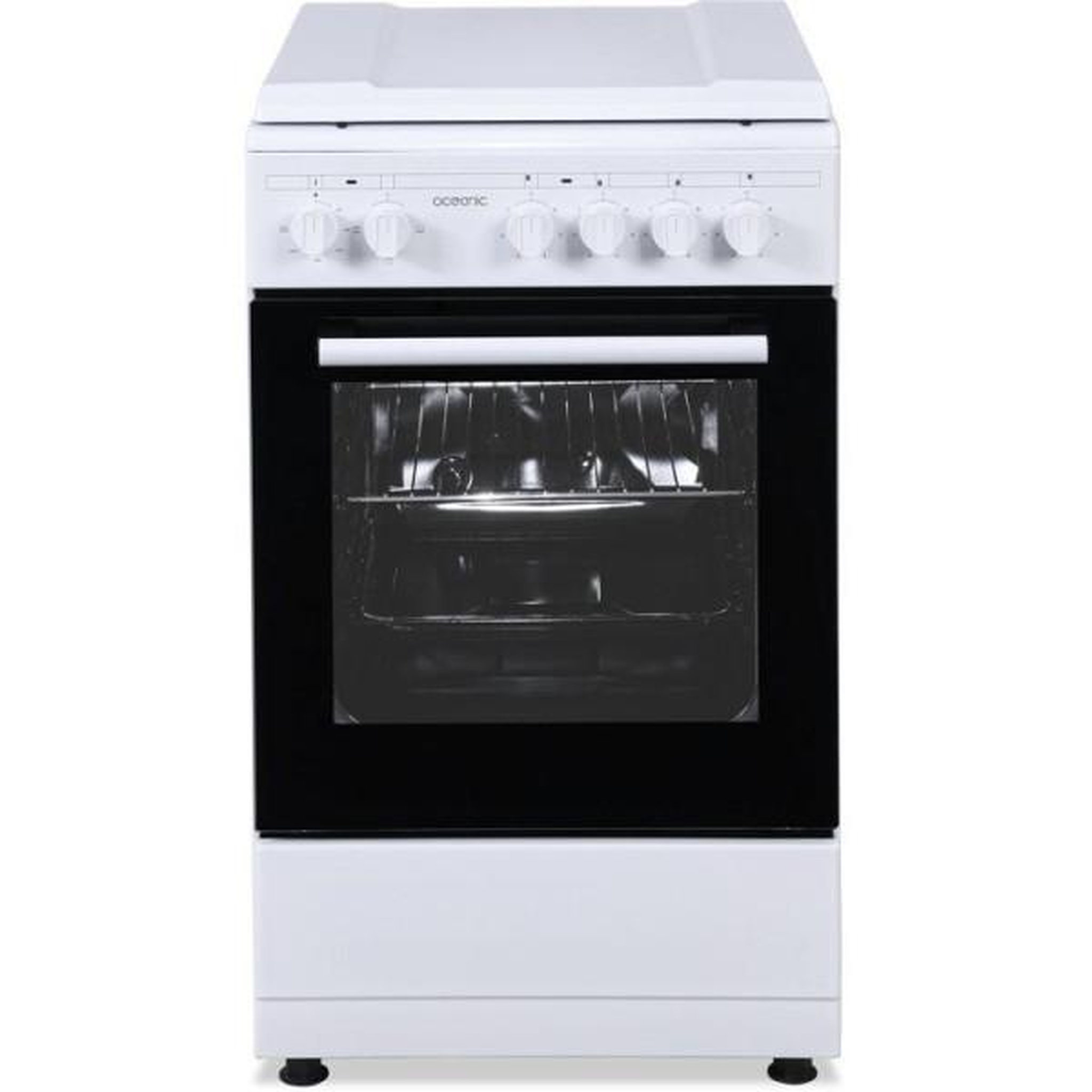 Voir la diapositive 2 : OCEANIC Cuisiniere  électrique - OCEANIC - OCEACE5060W - 4 feux - 6800 W - L49,8 x P61 x H 86 cm - Blanc