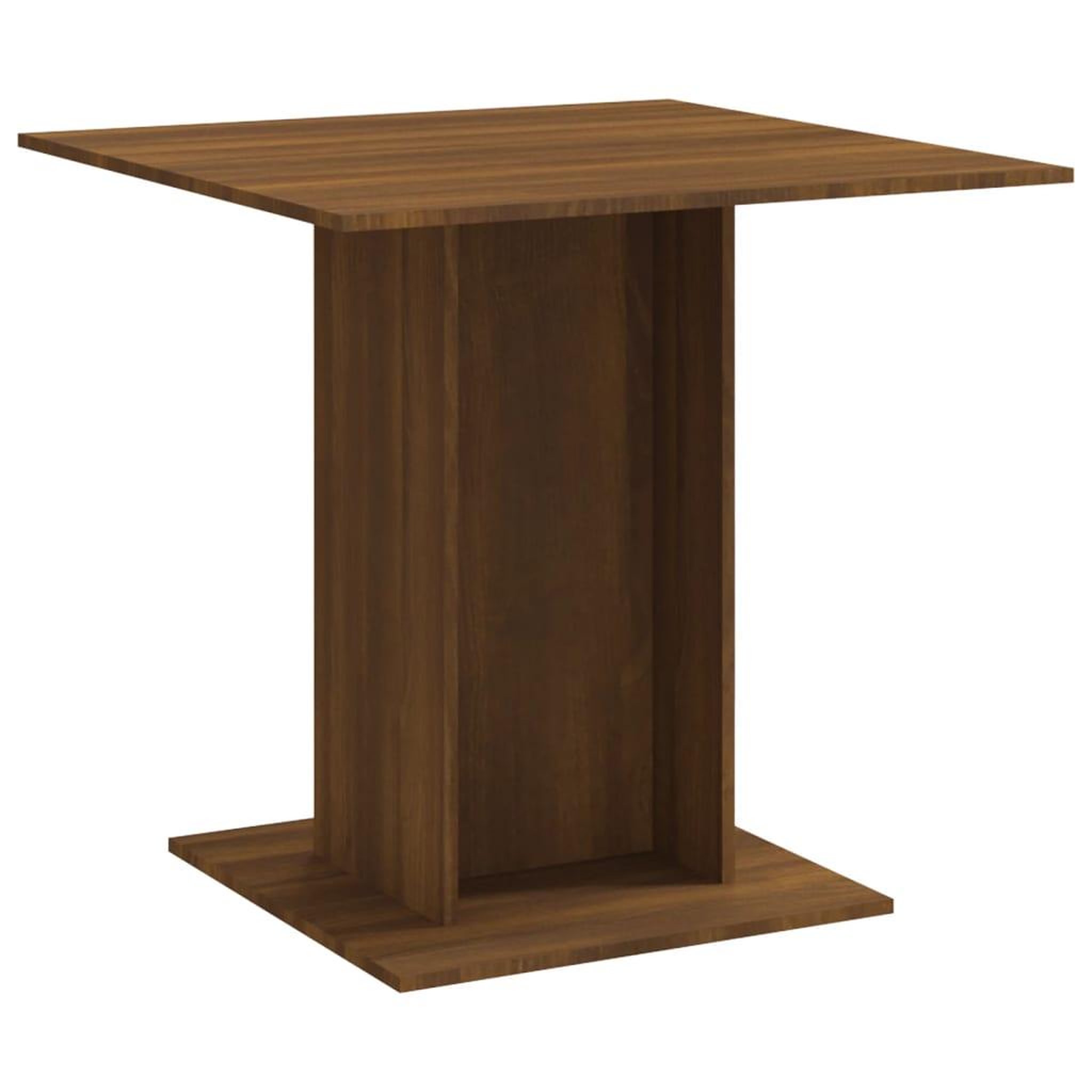 Voir la diapositive 2 : VIDAXL Table a dîner Chene marron 80x80x75 cm Bois d'ingenierie