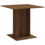 Voir la diapositive 2 : VIDAXL Table a dîner Chene marron 80x80x75 cm Bois d'ingenierie