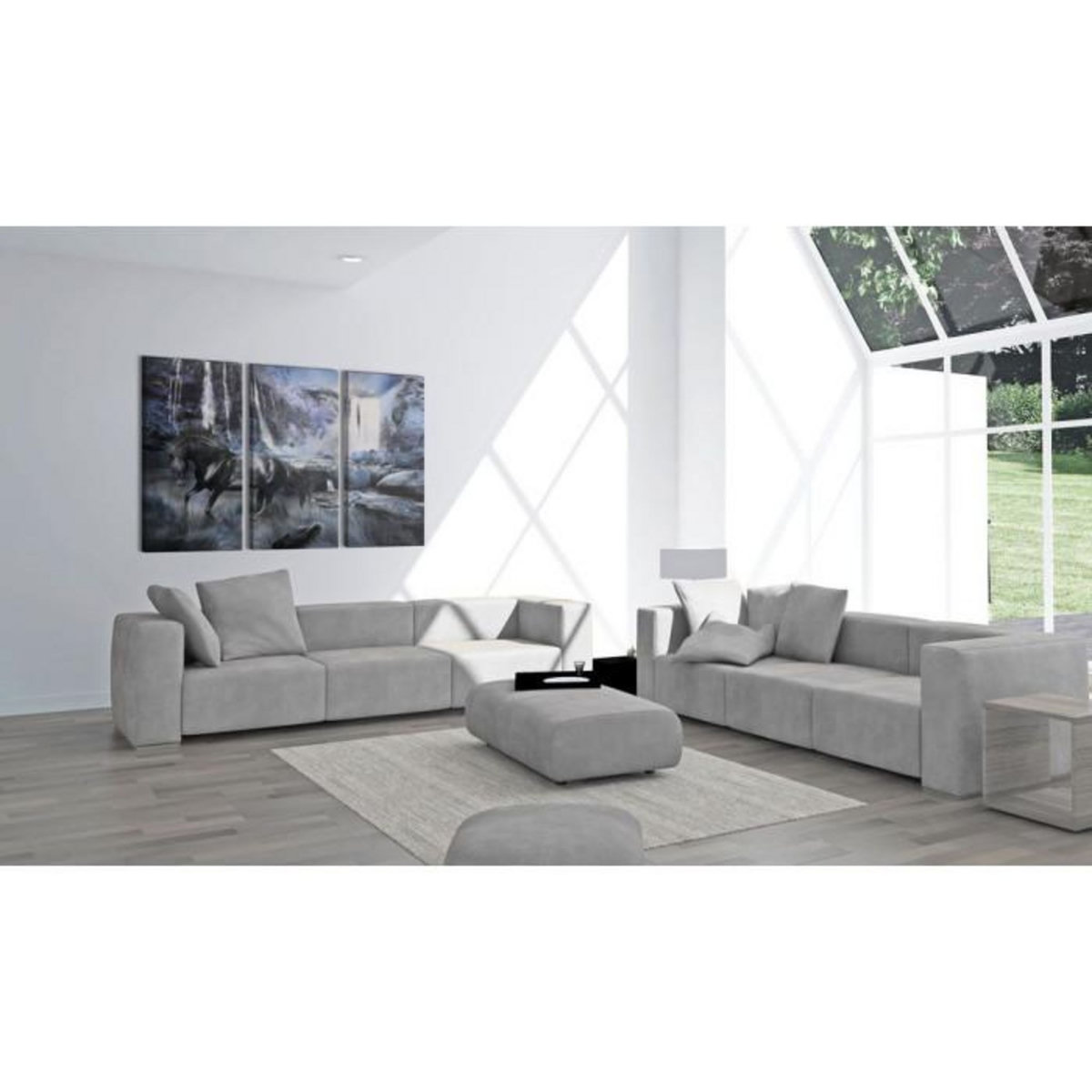 Paris Prix Tableau Imprimé  Chute D'eau en Couleur de Saphir