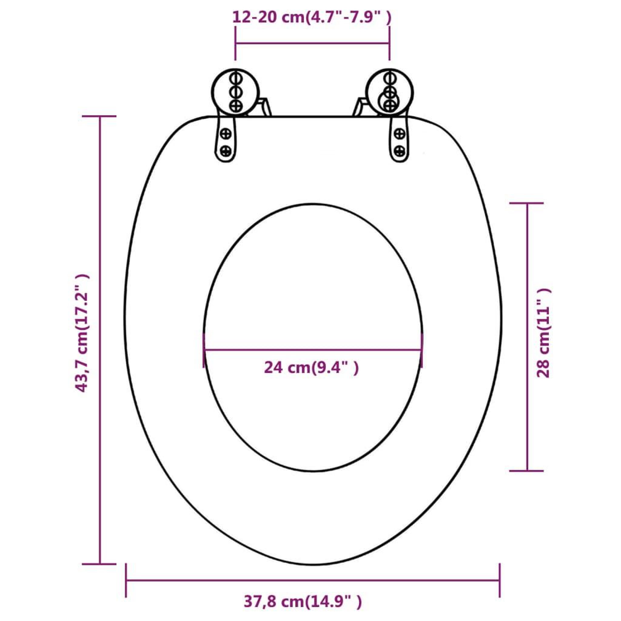 Voir la diapositive 6 : VIDAXL Sieges de toilette avec couvercles 2 pcs MDF Vieux bois