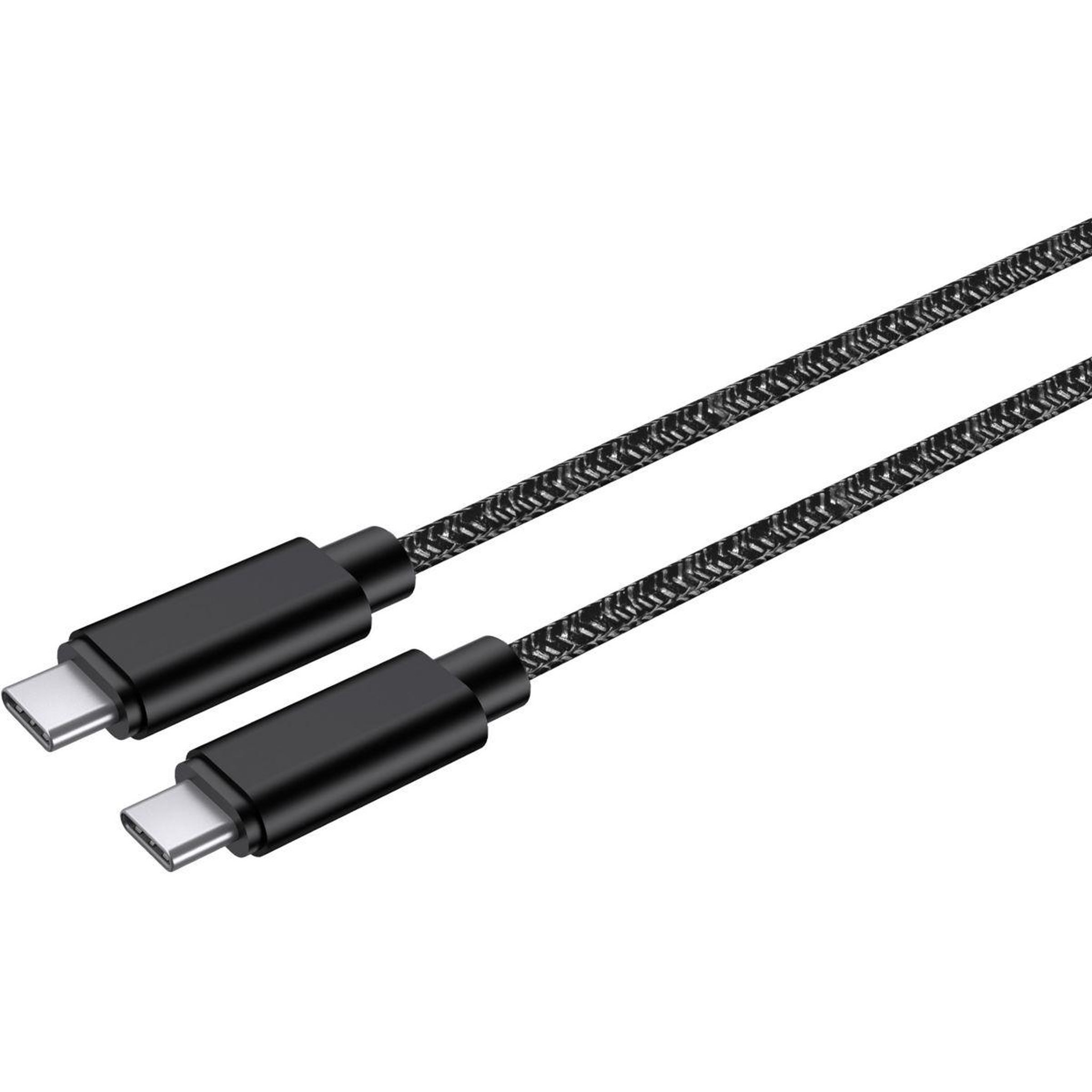 Voir la diapositive 2 : ADEQWAT Câble USB C vers USB-C 2M 100W Noir