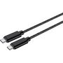 Voir la diapositive 2 : ADEQWAT Câble USB C vers USB-C 2M 100W Noir