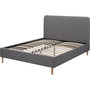 Voir la diapositive 1 : Habitat et Jardin Lit double en tissu  Louise  - 140 x 190 cm - Gris