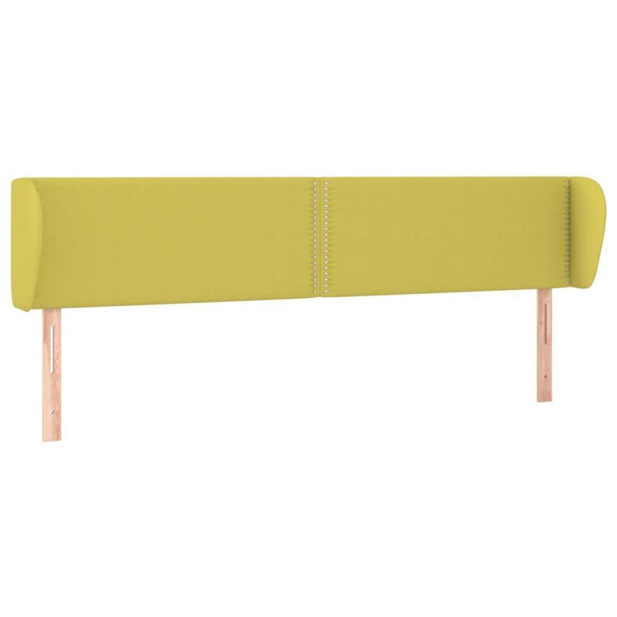 VIDAXL Tete de lit avec oreilles Vert 163x23x78/88 cm Tissu