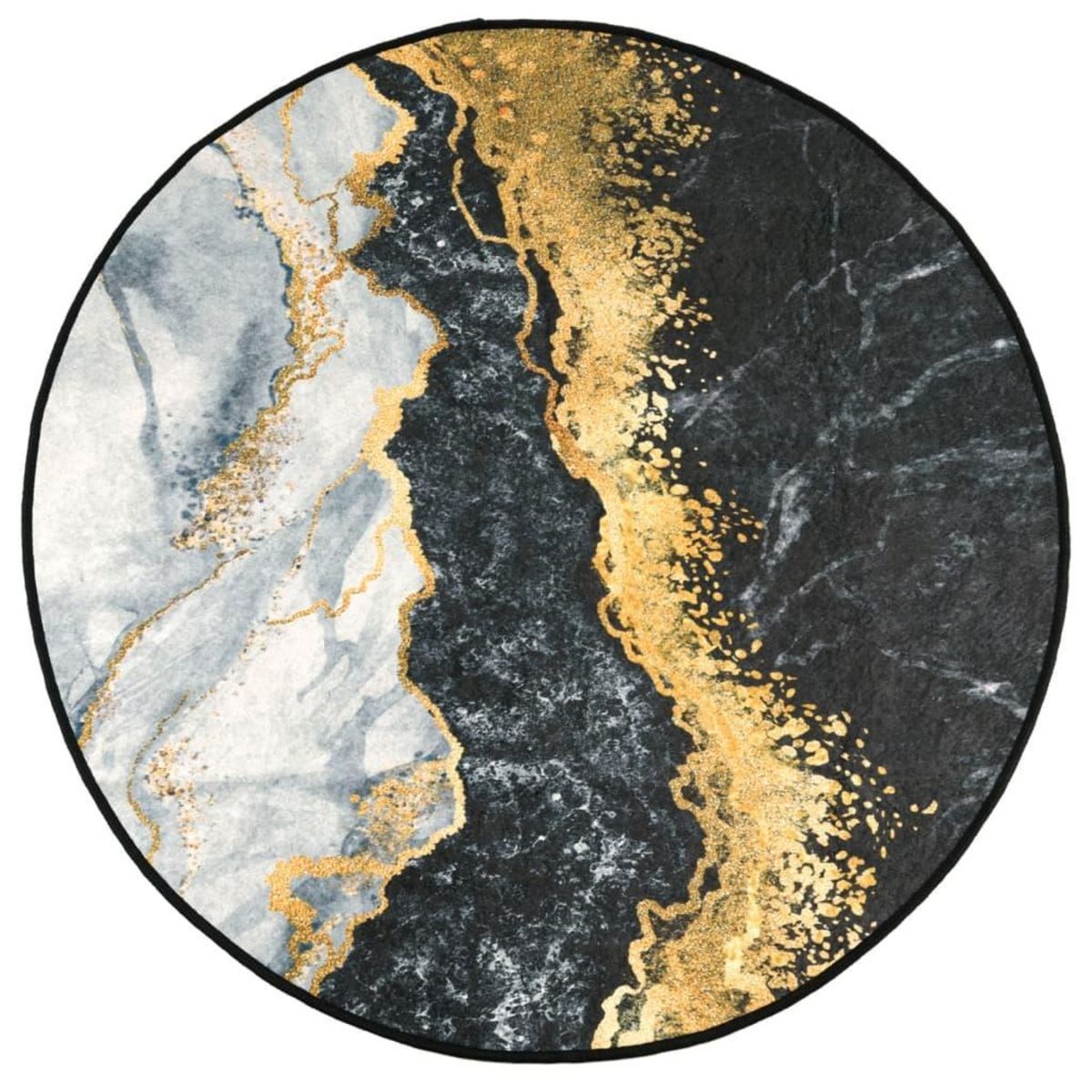 VIDAXL Tapis lavable multicolore Ø 120 cm antiderapant