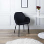 Voir la diapositive 2 : The Home Deco Factory 2 Fauteuils de table design velours Giulia