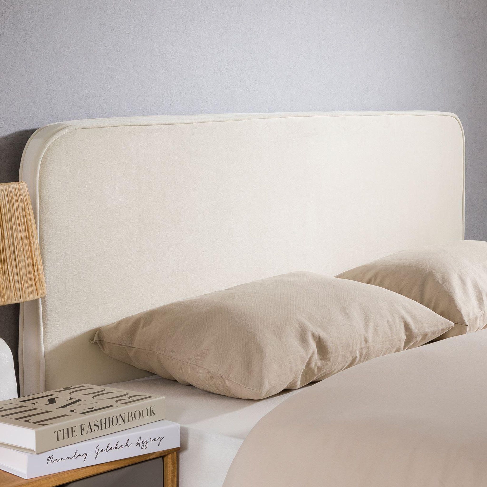 Voir la diapositive 5 : IDIMEX Tête de lit NOVARE 160 avec fixation murale, en tissu