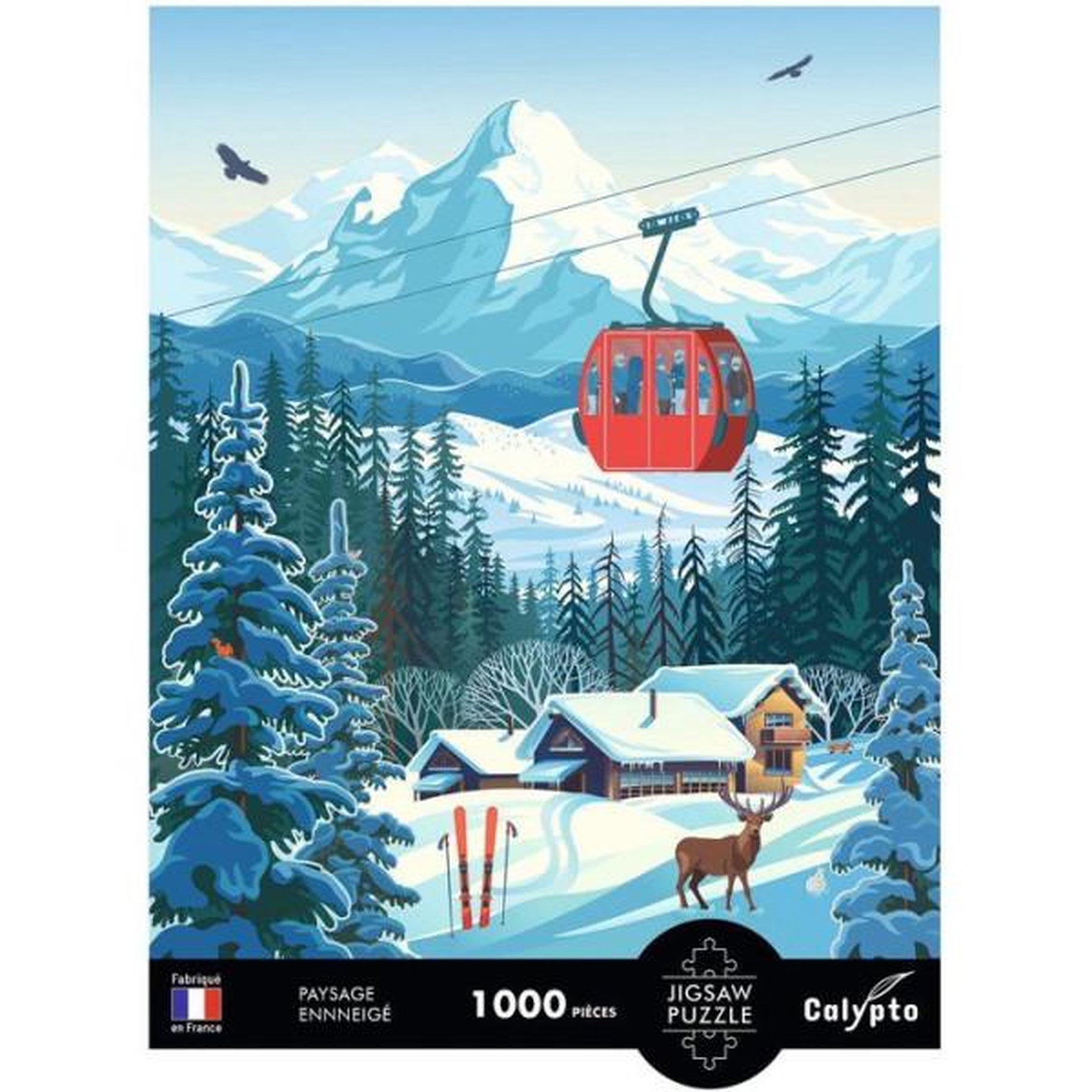 Voir la diapositive 3 : Sentosphere Puzzle 1000 pieces Calypto - paysage enneige -
