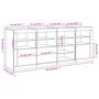 Voir la diapositive 6 : VIDAXL Buffet avec lumieres LED blanc 164x37x67 cm
