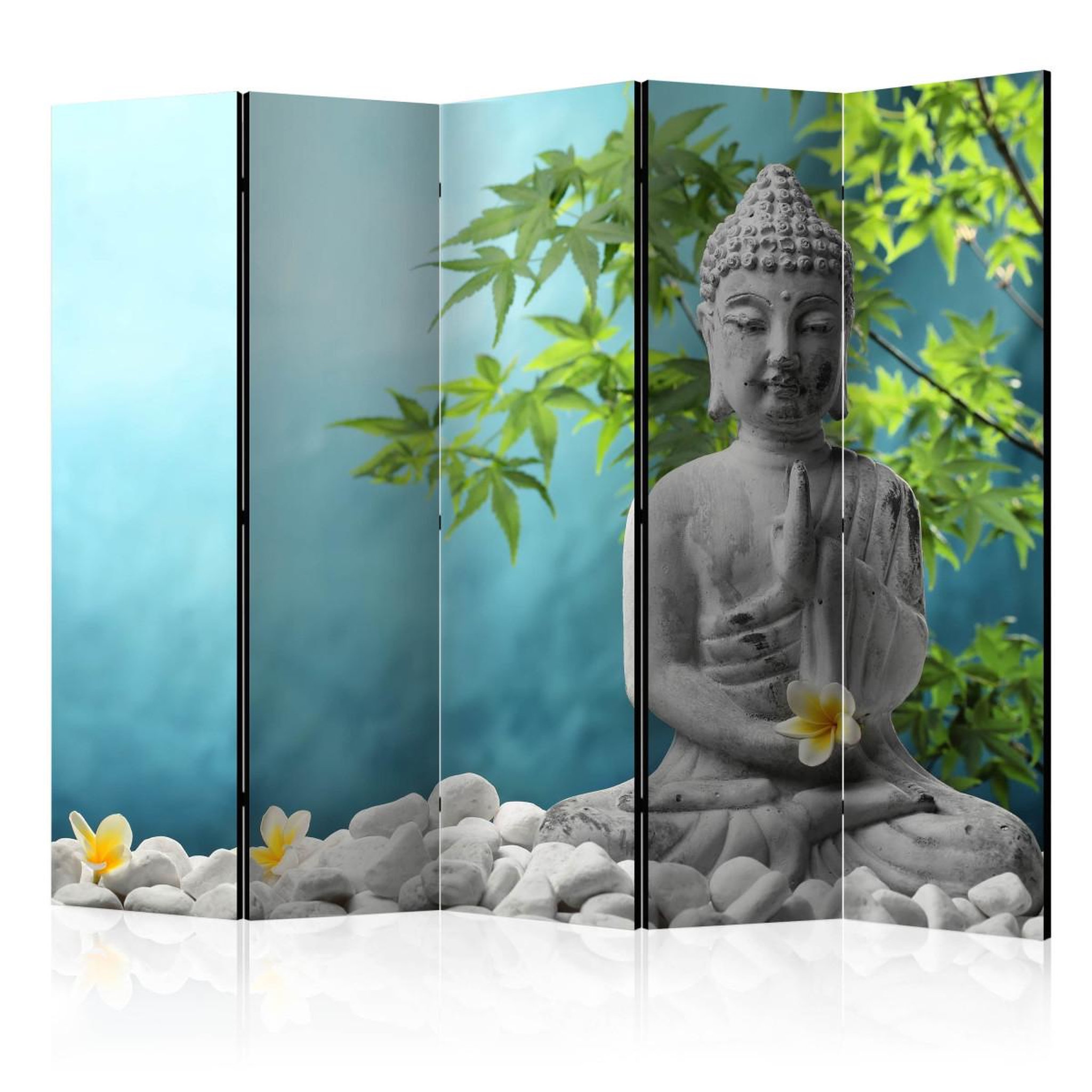 Paris Prix Paravent 5 volets  meditating buddha  172x225cm