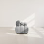 Voir la diapositive 6 : LISA DESIGN Ruby - module d'assise droit en velours texturé