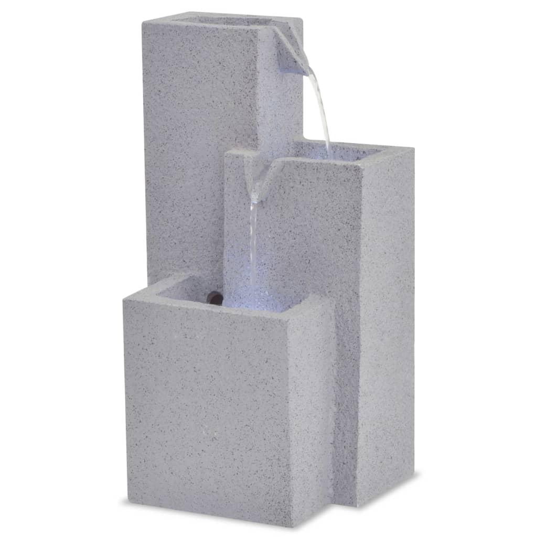 VIDAXL Fontaine d'interieur avec lampe LED Polyresine