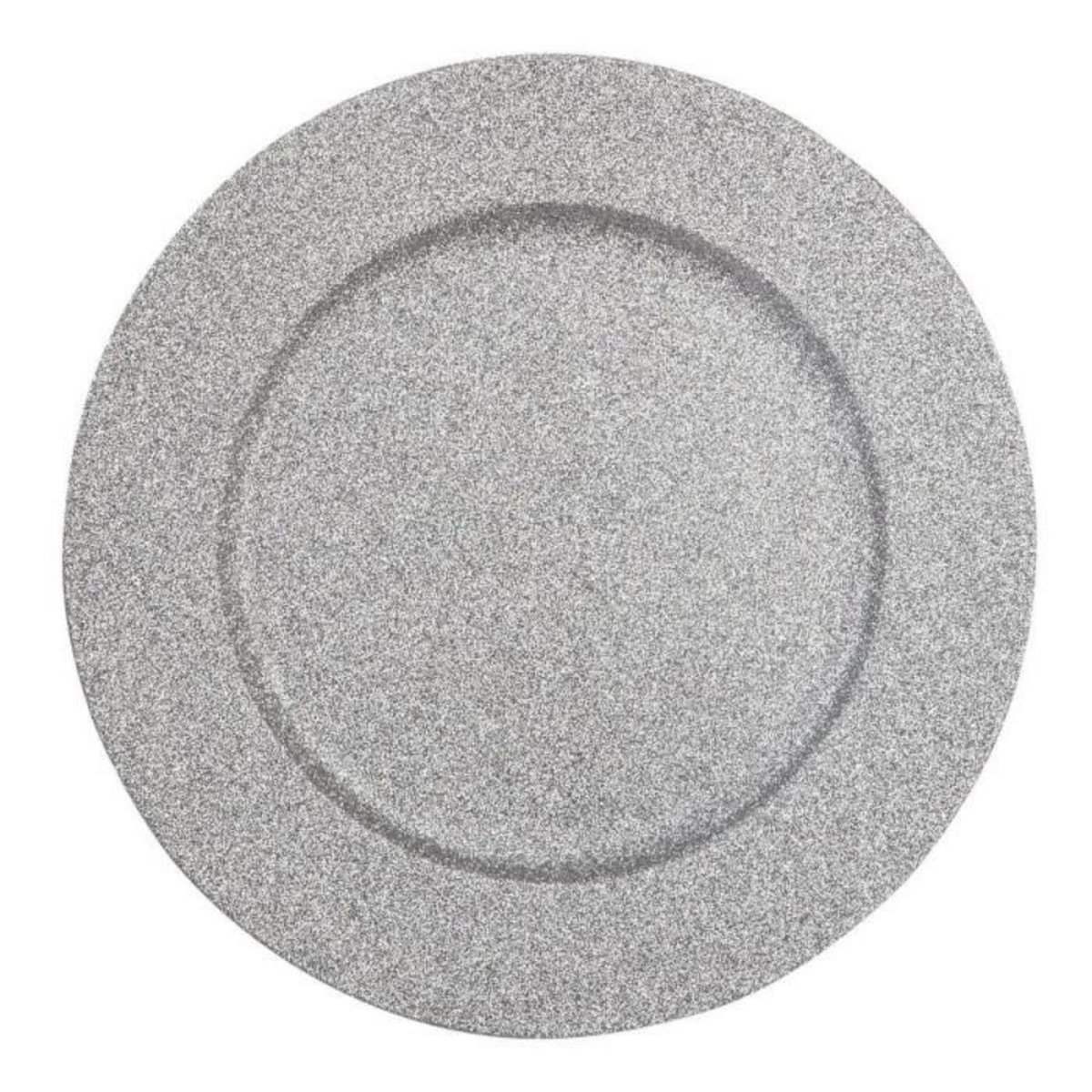 ATMOSPHERA Assiette de Présentation  Paillettes  33cm Argent