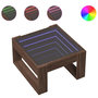 Voir la diapositive 2 : VIDAXL Table basse avec LED infini chene marron 50x53x30 cm