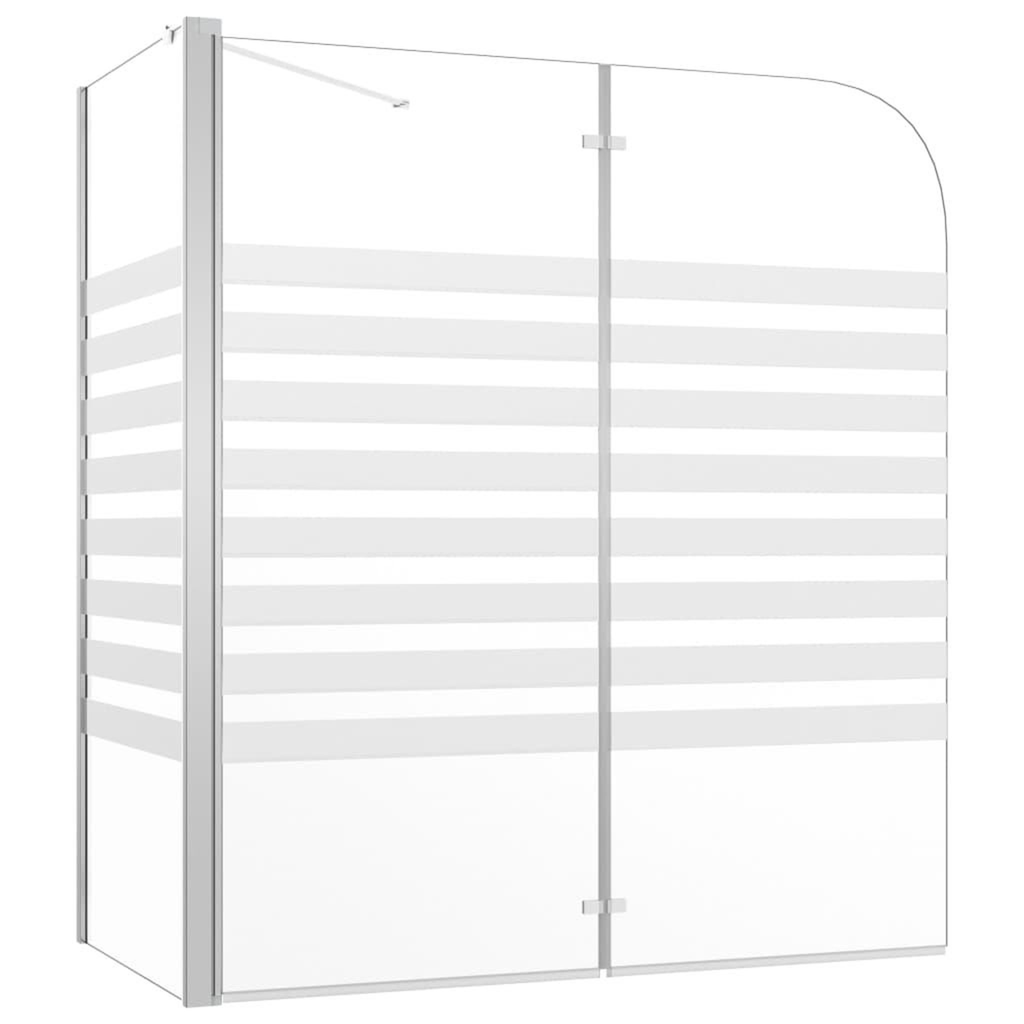 Voir la diapositive 2 : VIDAXL Enclos de bain 120x68x130 cm verre trempe rayures