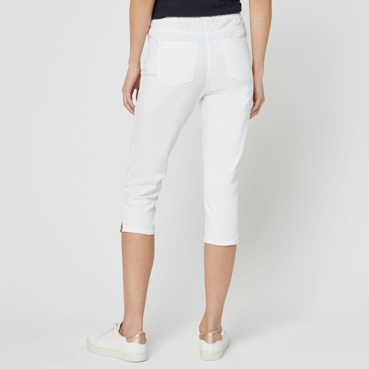 INEXTENSO Pantacourt Blanc femme