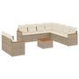 Voir la diapositive 2 : VIDAXL Salon de jardin avec coussins 10 pcs beige resine tressee
