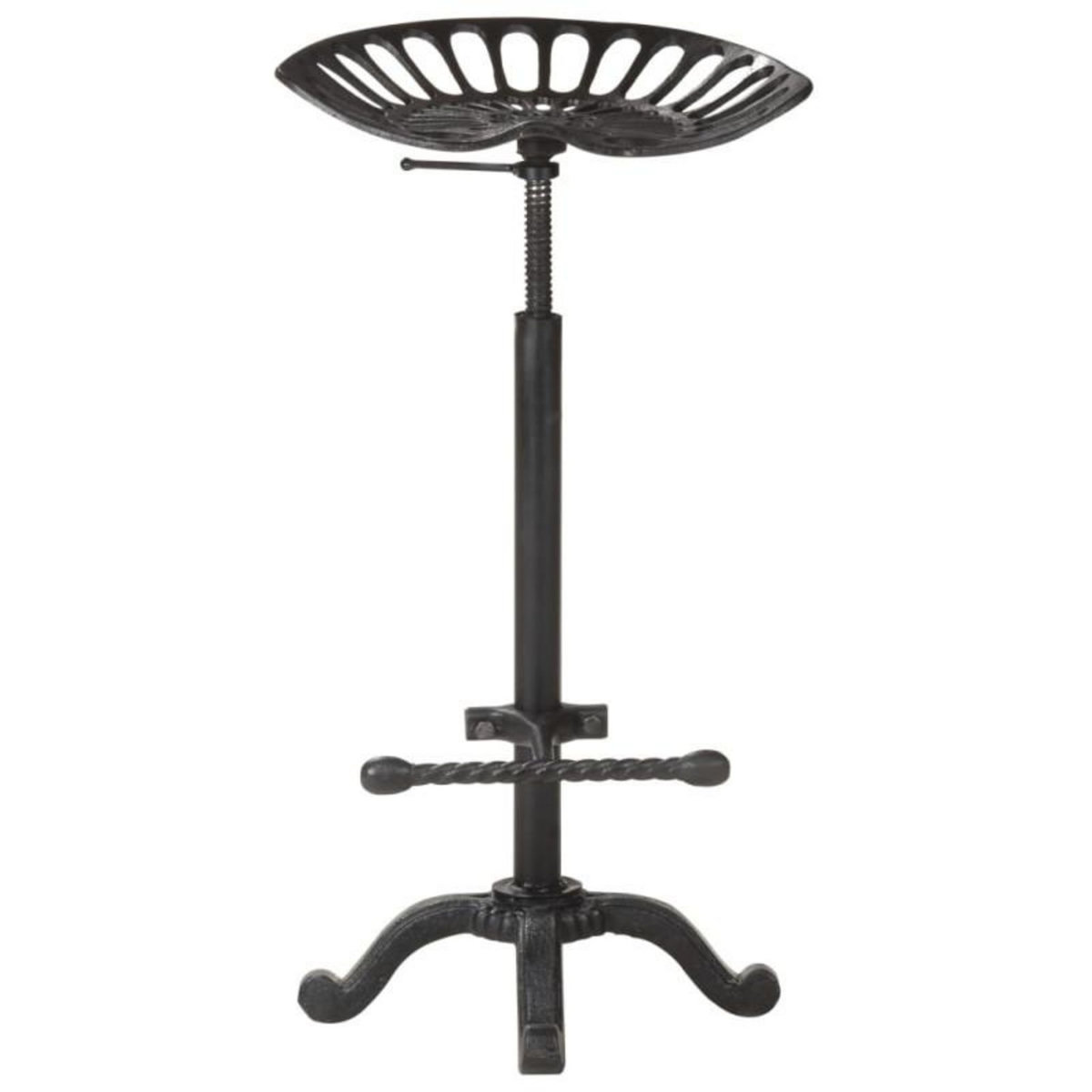 VIDAXL Tabouret de bar Noir Fonte
