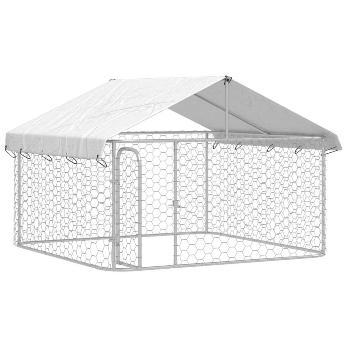 VIDAXL Chenil exterieur avec toit 200x200x150 cm