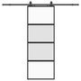 Voir la diapositive 2 : VIDAXL Porte coulissante kit quincaillerie noir 76x205 cm verre trempe
