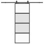 Voir la diapositive 2 : VIDAXL Porte coulissante kit quincaillerie noir 76x205 cm verre trempe