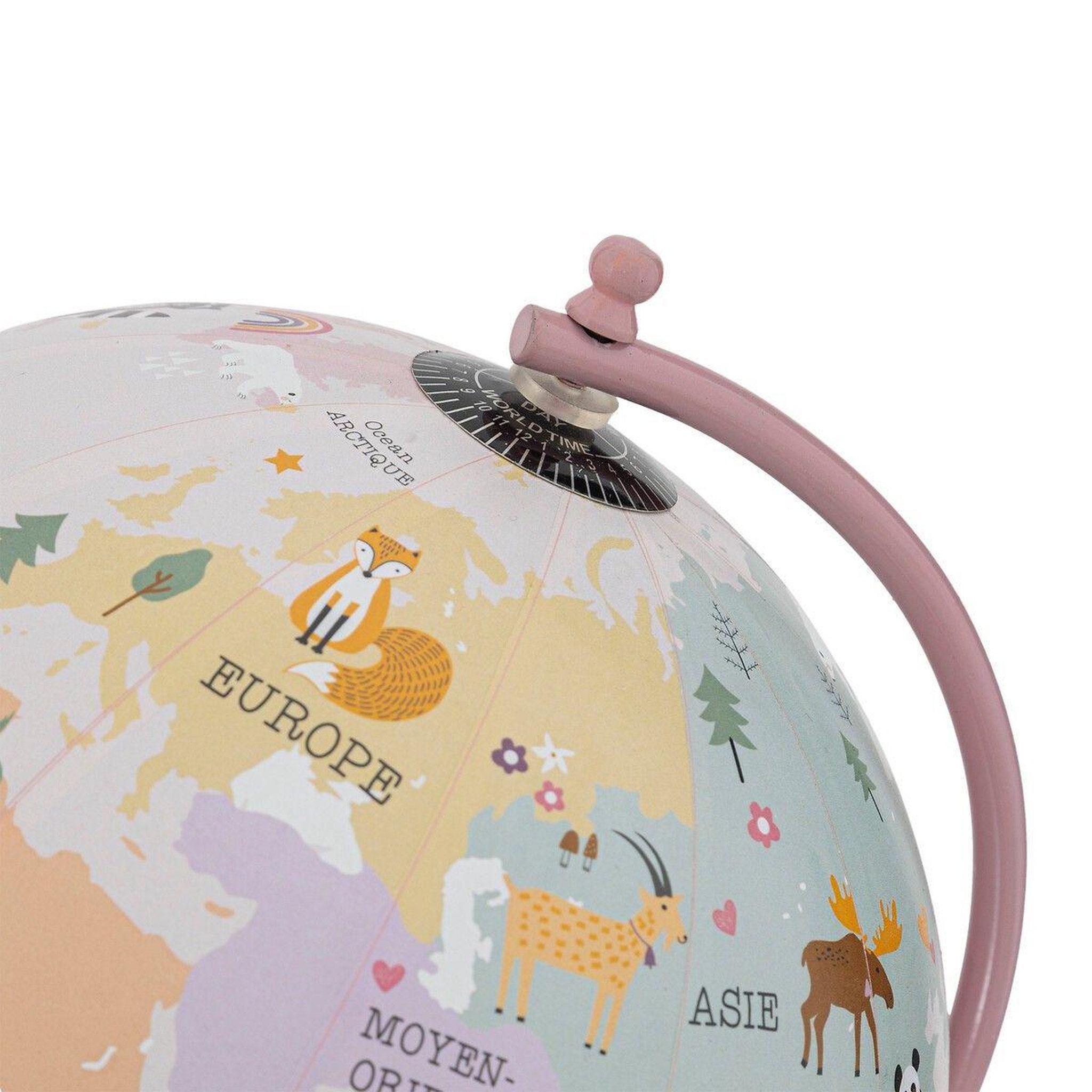 Voir la diapositive 2 : Atmosphera Kids Globe terrestre enfant  animaux  28cm rose