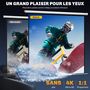 Voir la diapositive 4 : HOMCOM Écran de projection motorisé home-cinéma format 1:1 120 pouces 4K HD avec télécommande blanc noir
