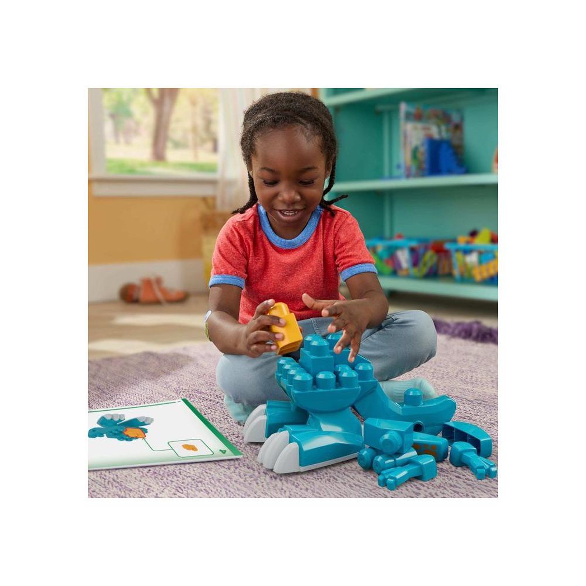 Voir la diapositive 3 : MEGA BLOKS Set de construction dinosaures 3 en 1 à construire mon dino t-rex dragon ptérodactyle avec bouche articulée