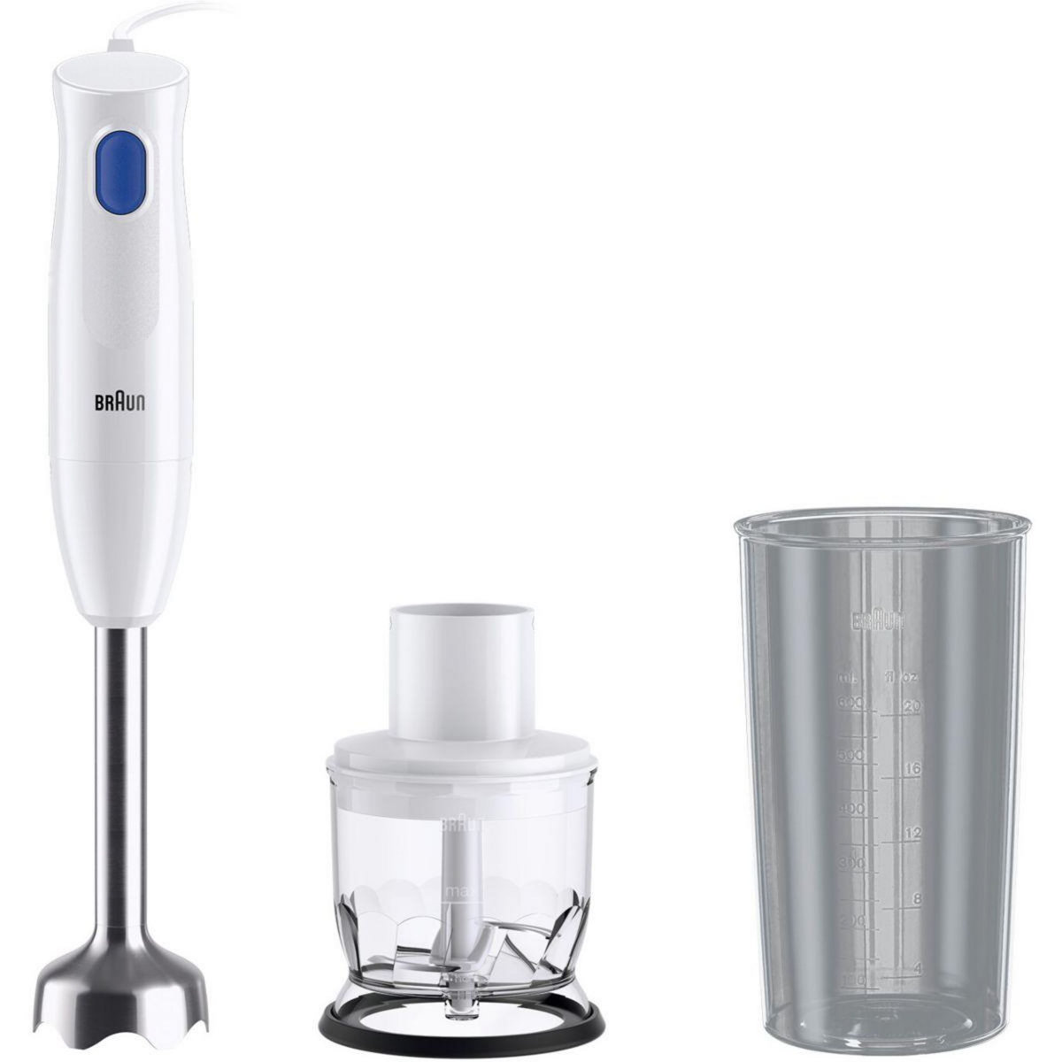 BRAUN Mixeur MQ10.201WMH MultiQuick 1 blanc 1 accessoire