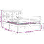 Voir la diapositive 6 : VIDAXL Cadre de lit sans matelas blanc 140x190 cm bois massif