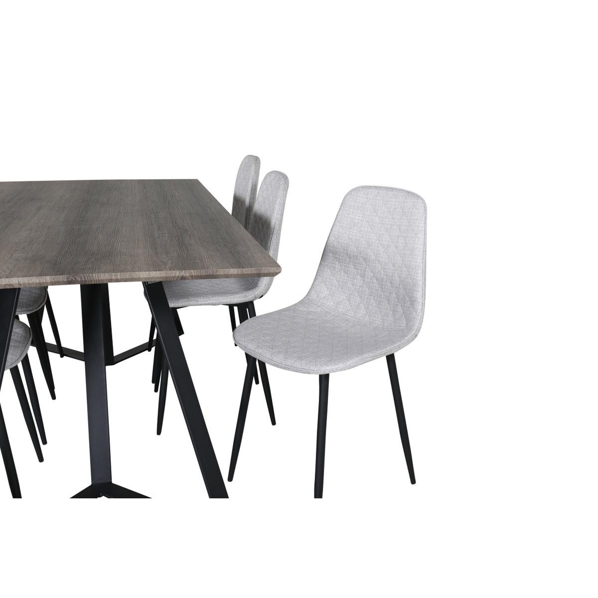 Voir la diapositive 3 : Paris Prix Ensemble table à manger & 6 chaises design  marina & polar  180cm naturel & gris clair