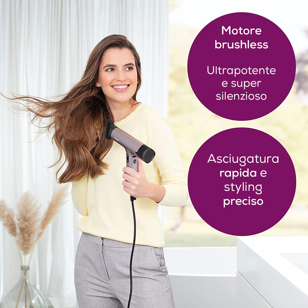 Beurer Beurer HC 100 sèche-cheveux 1700 W Noir, Gris